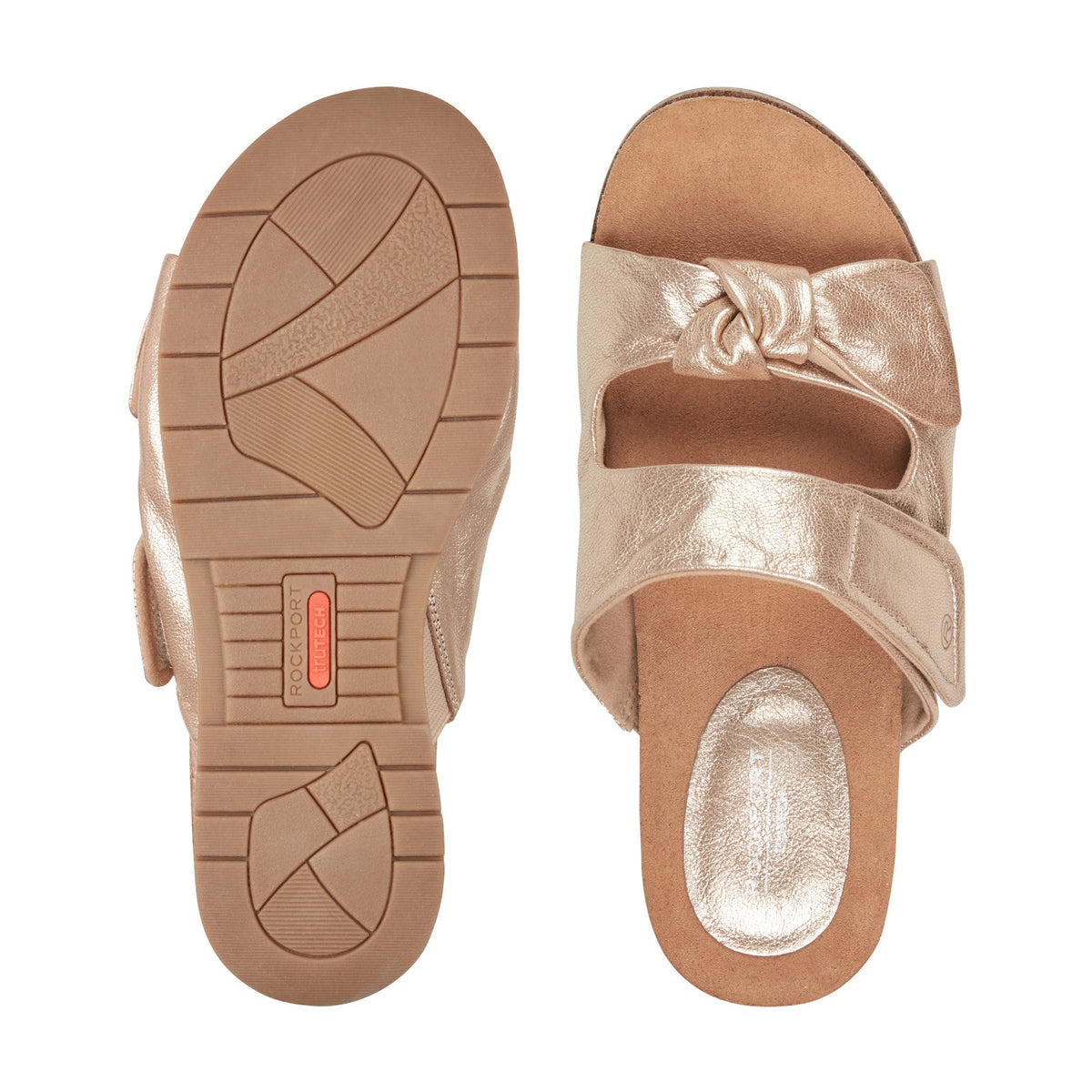 Rockport Hot Sale | Women Zova Slip-on Open Toe Flat Casual Sandals