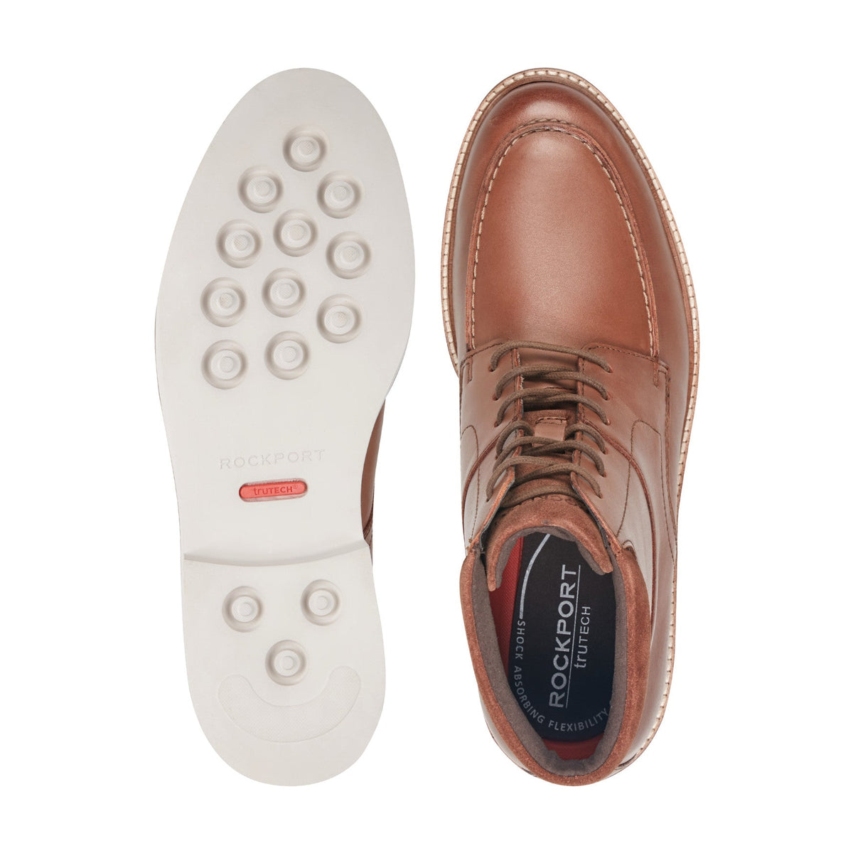 Rockport Featured | Men Macklin Moc Toe Lace-Up Leather Boots