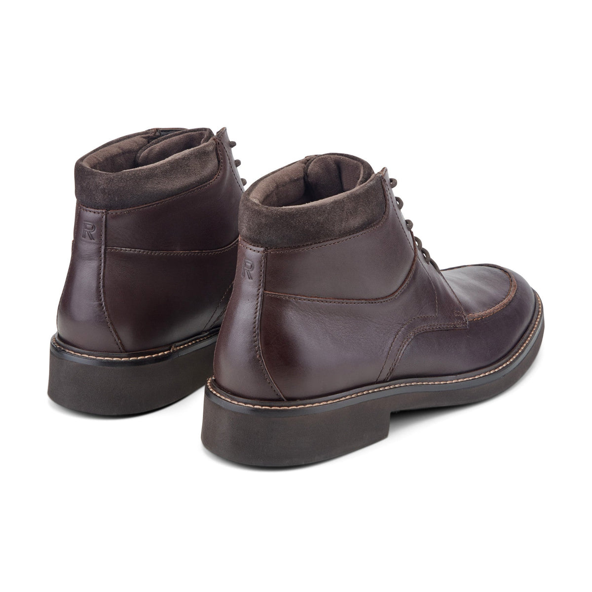 Rockport New | Men Macklin Moc Toe Lace-Up Leather Boots