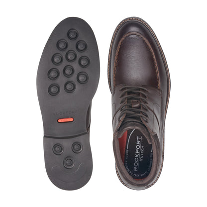 Rockport Discount | Men Macklin Moc Toe Lace-Up Leather Boots