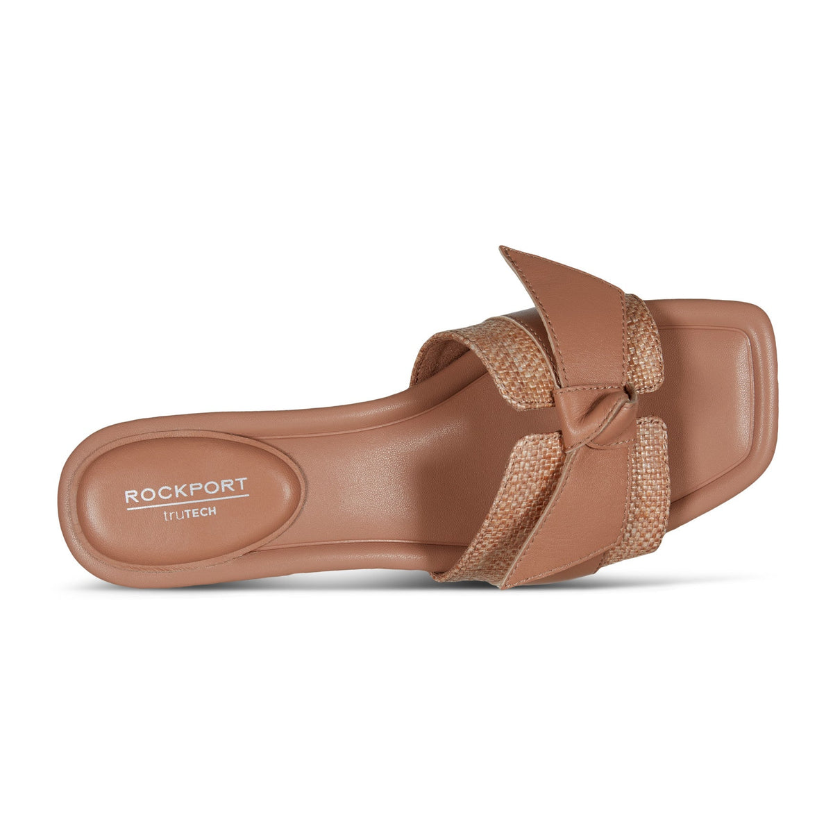Rockport Latest | Women Carsie Block Heel Square Toe Slip-on Sandals
