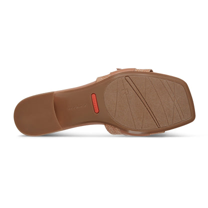Rockport Latest | Women Carsie Block Heel Square Toe Slip-on Sandals