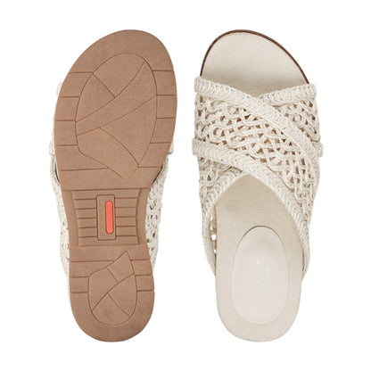 Rockport New | Women Zora Open Toe Slip-on Flat Casual Sandals