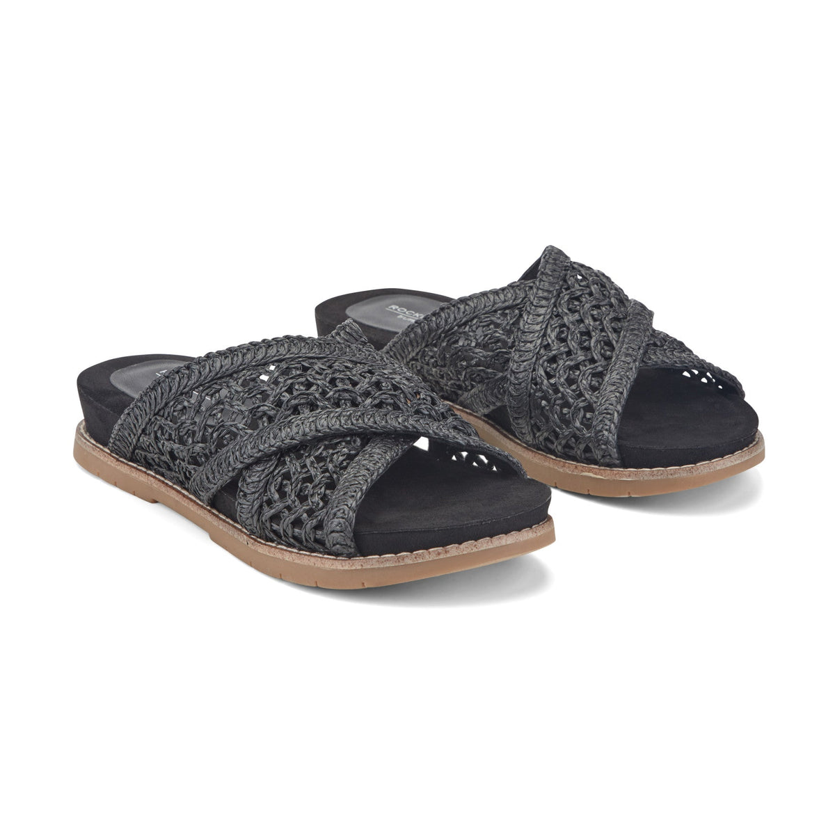 Rockport Essential | Women Zora Open Toe Slip-on Flat Casual Sandals