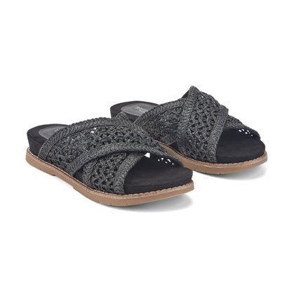 Rockport Essential | Women Zora Open Toe Slip-on Flat Casual Sandals
