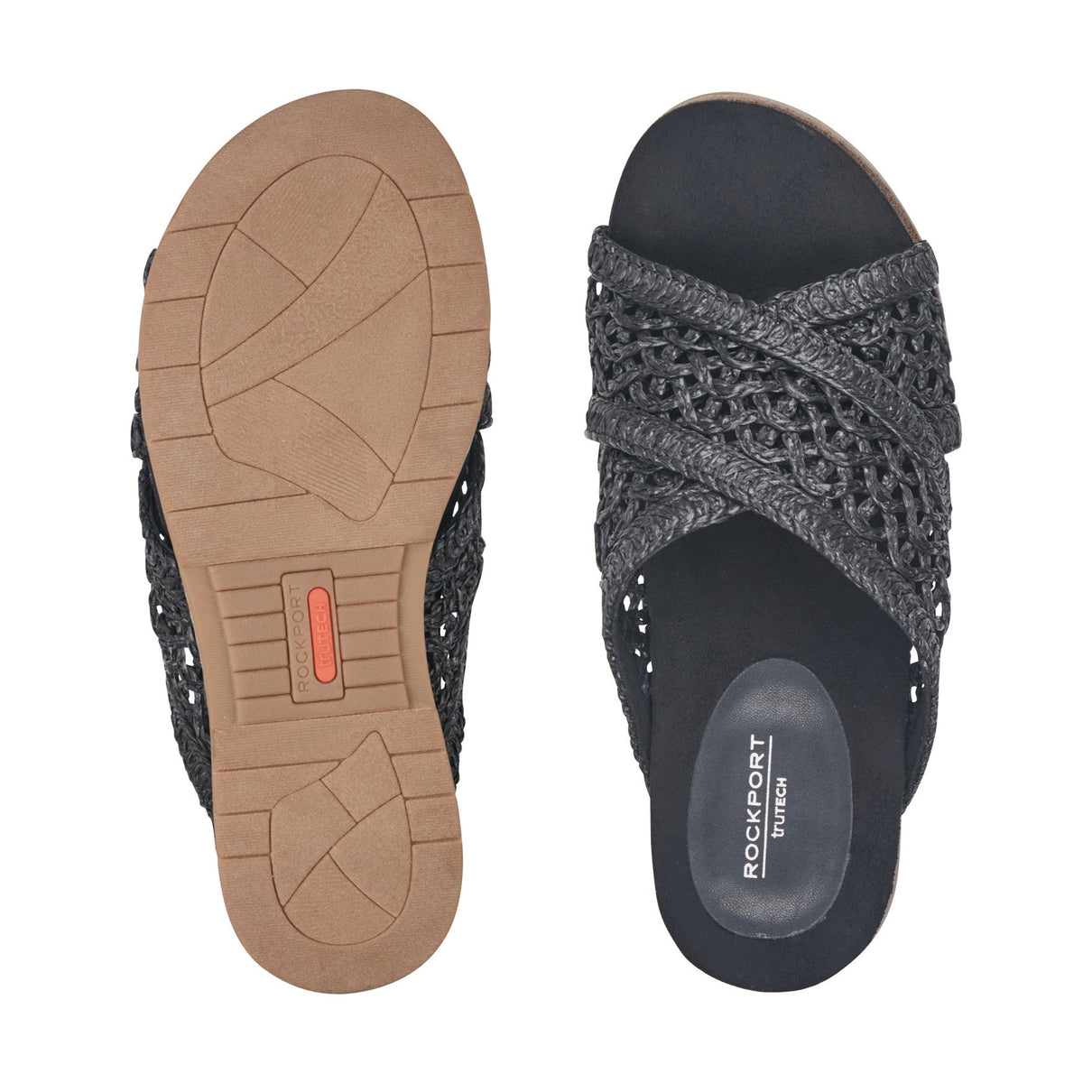 Rockport Essential | Women Zora Open Toe Slip-on Flat Casual Sandals