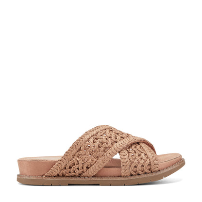 Rockport Latest | Women Zora Open Toe Slip-on Flat Casual Sandals