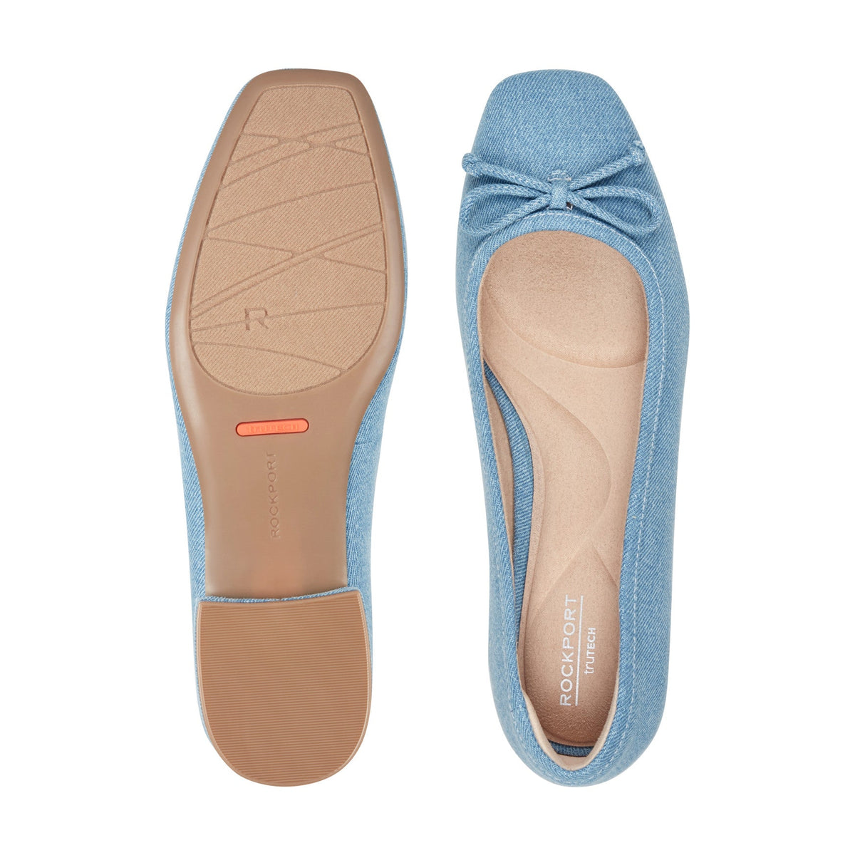 Rockport Smart Buy | Women Sadie Square Toe Slip-on Ballet Dress Flats