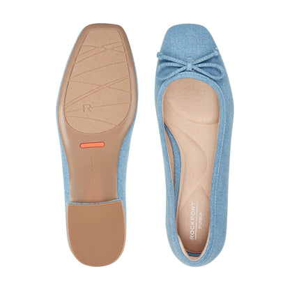 Rockport Sale | Women Sadie Square Toe Slip-on Ballet Dress Flats